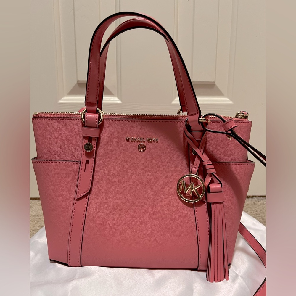 Michael Kors Sullivan Small Convertible Top Zip Leather Tote